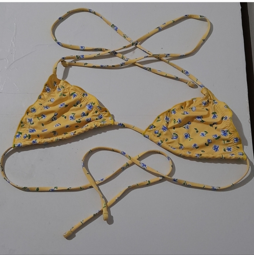 Frankie's Bikinis Yellow Bikini Top